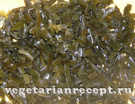 Морская капуста для вегетарианского оливье