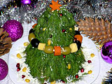Салат в виде елки на Новый год
