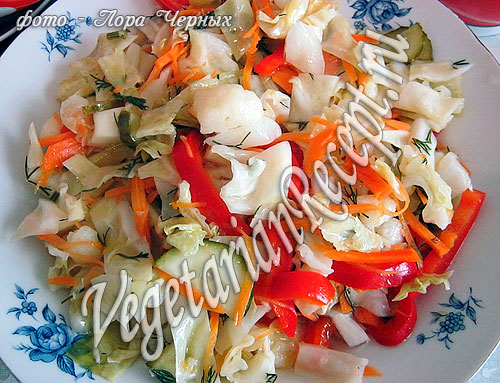 Осенний салат с цветной капустой (фото-рецепт)