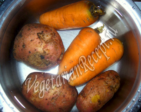 картошка и морковка для салата