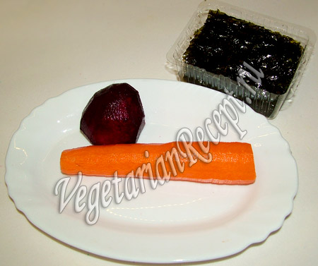 свекла и морковь для вегетарианской икры
