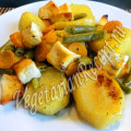 картофель запеченный в духовке с овощами