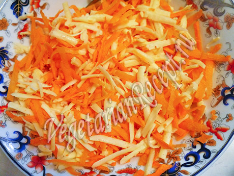 рецепт салата из сыра и моркови