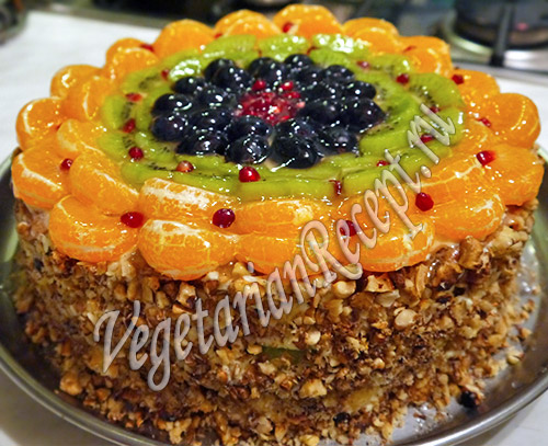 Торт с фруктами Фруктовый рай (рецепт с фото)