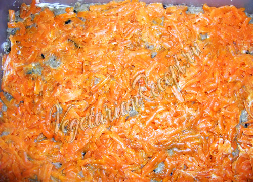 Морковный слой вегетарианского салата