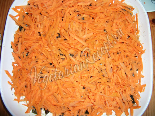 Морковный слой запеканки