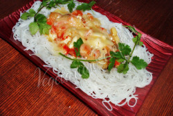 Рецепт рисовой лапши с овощами